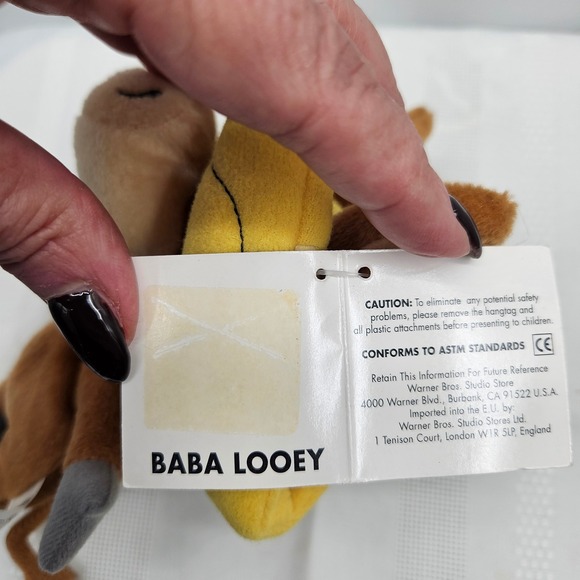 Vintage 1999 Warner Bros Studio Store Baba Looey Bean Bag Plush Sombrero NWT - Picture 8 of 11